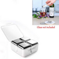 4PCS Stainless Steel Ice Cube Box Set